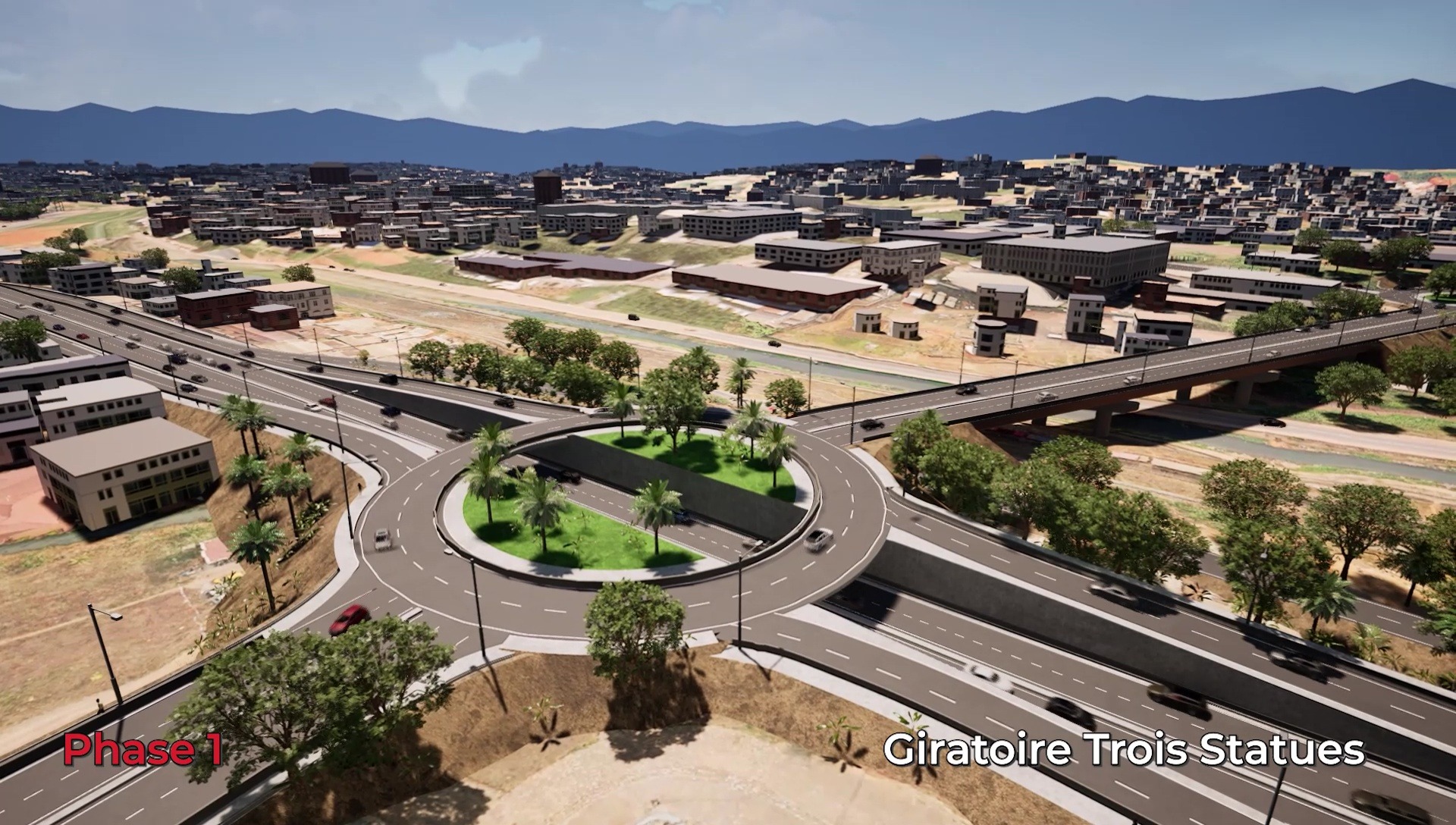 carte des 3 lots de la section urbaine, mai 2019