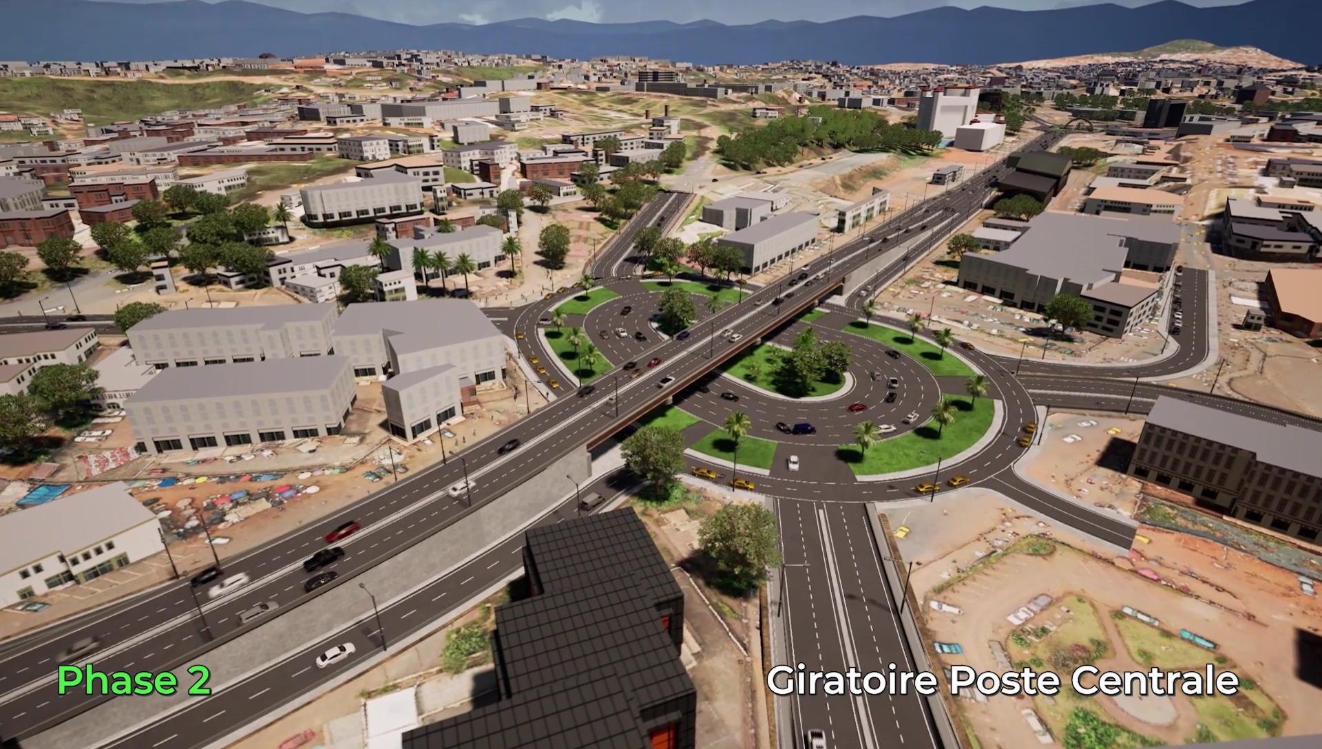 chantier ou rendu de la section urbaine (Ahala-Poste Centrale-Tsinga)